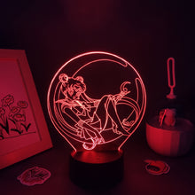 Lade das Bild in den Galerie-Viewer, Sailor Moon 3D LED Lampe Nacht Licht mit Farbwechsel Effekt kaufen
