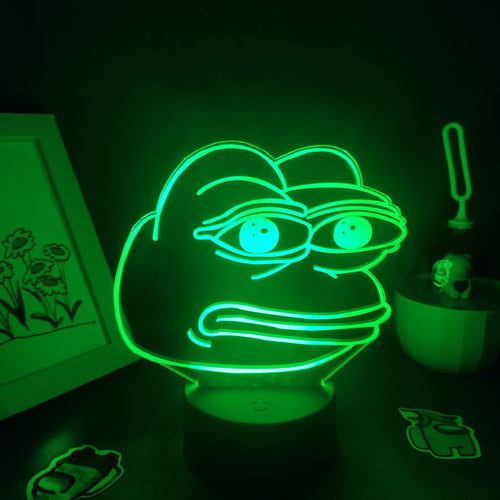 Sad Frog Pepe Feels Bad Meme Lampe Nachtlicht Farbwechsel und 3D Effekt kaufen