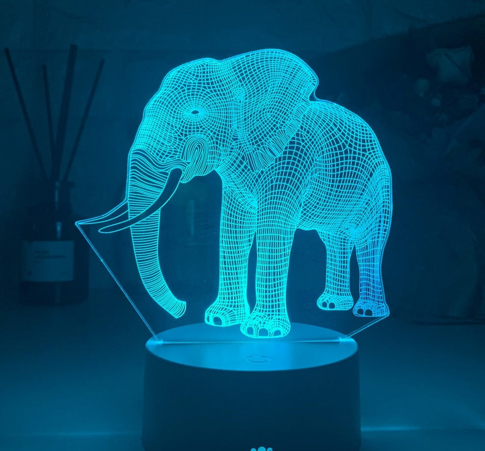 Nacht Lampe mit Elefanten Motiv und Farbwechsel Nachtlicht kaufen