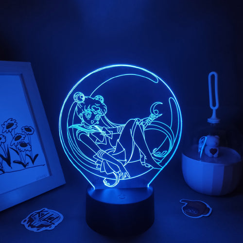 Sailor Moon 3D LED Lampe Nacht Licht mit Farbwechsel Effekt kaufen