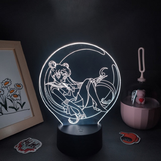 Sailor Moon 3D LED Lampe Nacht Licht mit Farbwechsel Effekt kaufen