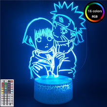 Lade das Bild in den Galerie-Viewer, Anime Naruto Figuras Uzumaki Naruto Hinata 3D LED Nachtlicht Lampe kaufen
