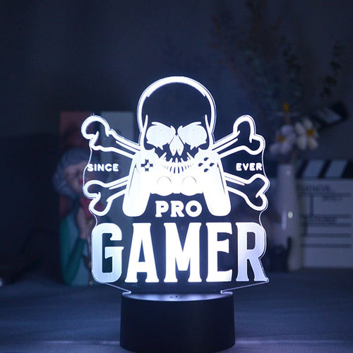 Coole 3D Illusion LED Lampe mit Pro Gamer Motiv - Farbwechsel kaufen