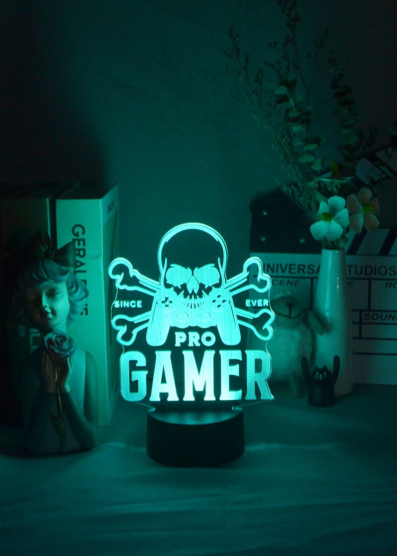 originelle 3D LED-Lampe RGB Farbwechsellicht Wohnlicht für Online-Gamer