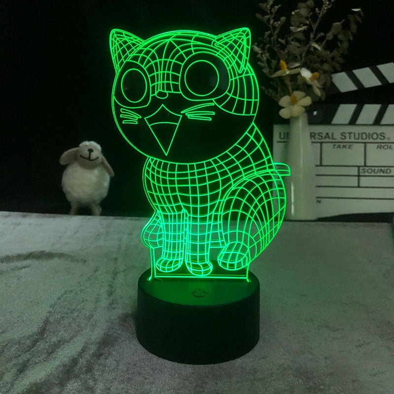 Lustige Katzen Nacht Lampe mit LED 3D Effekt kaufen