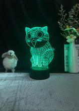 Lade das Bild in den Galerie-Viewer, Lustige Katzen Nacht Lampe mit LED 3D Effekt kaufen
