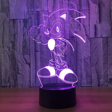 Lade das Bild in den Galerie-Viewer, Sonic Nacht Lampe Licht mit Farbwechsel und 3D Effekt kaufen
