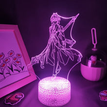 Lade das Bild in den Galerie-Viewer, Genshin Impact Nacht Lichter Deko Lampen mit 3D Effekt - viele Motive kaufen
