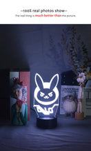 Lade das Bild in den Galerie-Viewer, Overwatch Dva Lampe mit 3D Effekt Nachtlicht kaufen
