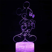 Lade das Bild in den Galerie-Viewer, Micky Maus 3D Nacht Licht Deko Lampe mit Farbwechsel kaufen
