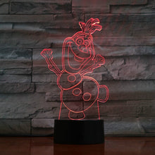 Lade das Bild in den Galerie-Viewer, Olaf der Schneemann 3D Nacht Lampe kaufen
