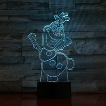Lade das Bild in den Galerie-Viewer, Olaf der Schneemann 3D Nacht Lampe kaufen
