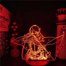 Lade das Bild in den Galerie-Viewer, Attack on Titan: Anime 3D-Nachtlicht mit Captain Levi Ackerman, LED-Illusionslampe kaufen
