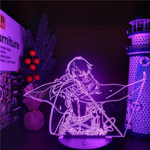 Lade das Bild in den Galerie-Viewer, Attack on Titan: Anime 3D-Nachtlicht mit Captain Levi Ackerman, LED-Illusionslampe kaufen
