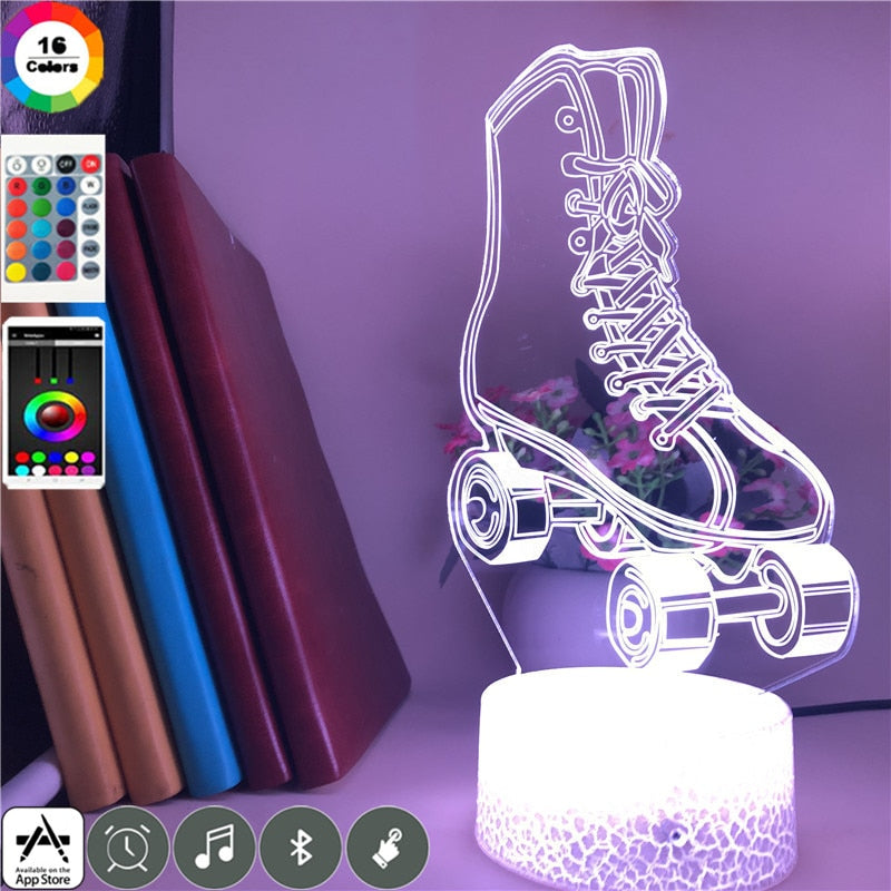 3D LED Nachtlampe Rollschuh kaufen