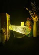 Lade das Bild in den Galerie-Viewer, 3D LED Nachtlampe mit U-Boot Motiv kaufen
