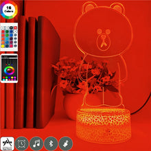 Lade das Bild in den Galerie-Viewer, Niedlicher Teddybär als LED Nachtlicht kaufen
