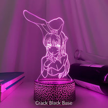 Lade das Bild in den Galerie-Viewer, 3D LED Nachtlicht Bunny Girl Senpai Mai Sakurajima Anime Lampe kaufen
