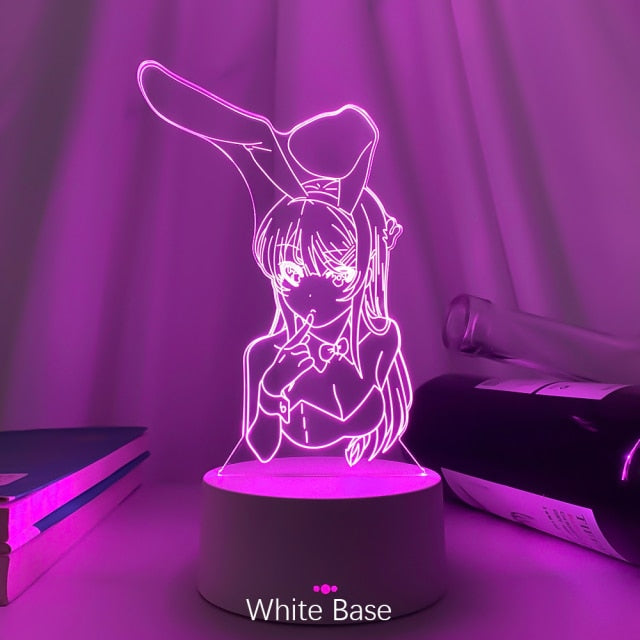 3D LED Nachtlicht Bunny Girl Senpai Mai Sakurajima Anime Lampe kaufen