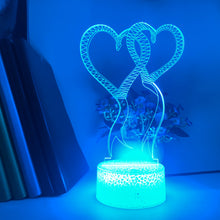 Lade das Bild in den Galerie-Viewer, 3D Herz LED-Lampe - Romantisches Nachtlicht mit Farbwechsel kaufen

