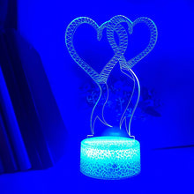 Lade das Bild in den Galerie-Viewer, 3D Herz LED-Lampe - Romantisches Nachtlicht mit Farbwechsel kaufen
