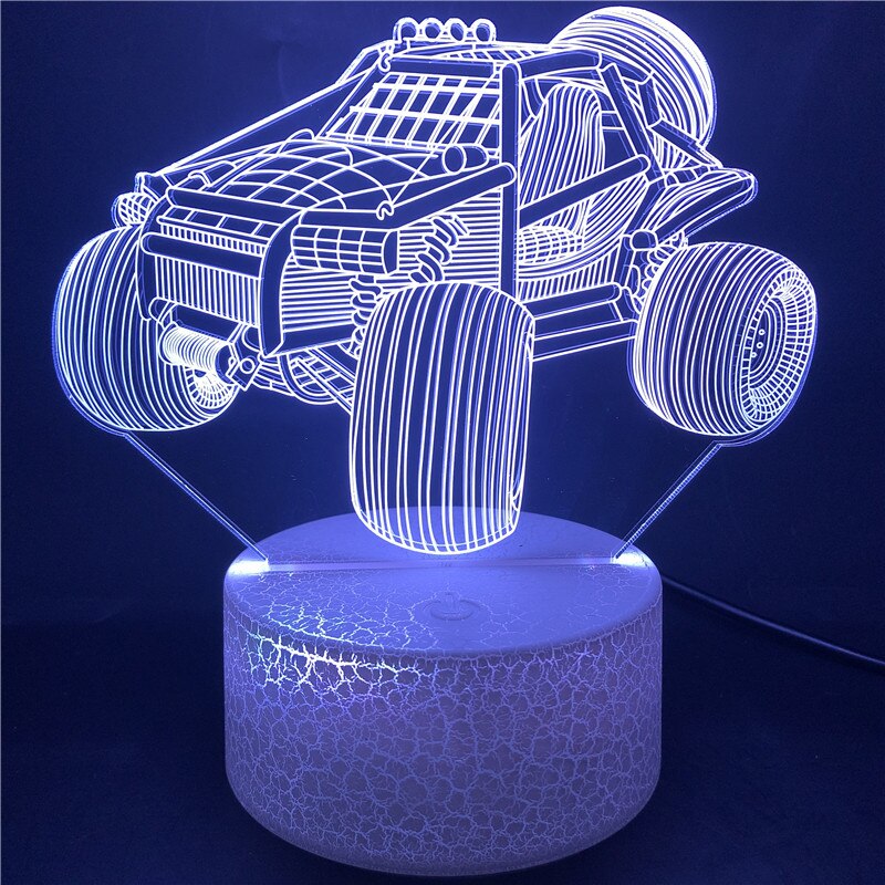 3D Hologram LED Nachtlicht mit Geländewagen Buggy Motiv kaufen