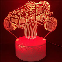 Lade das Bild in den Galerie-Viewer, 3D Hologram LED Nachtlicht mit Geländewagen Buggy Motiv kaufen

