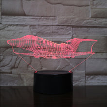 Lade das Bild in den Galerie-Viewer, Nacht Lampe mit Privat Jet Motiv kaufen
