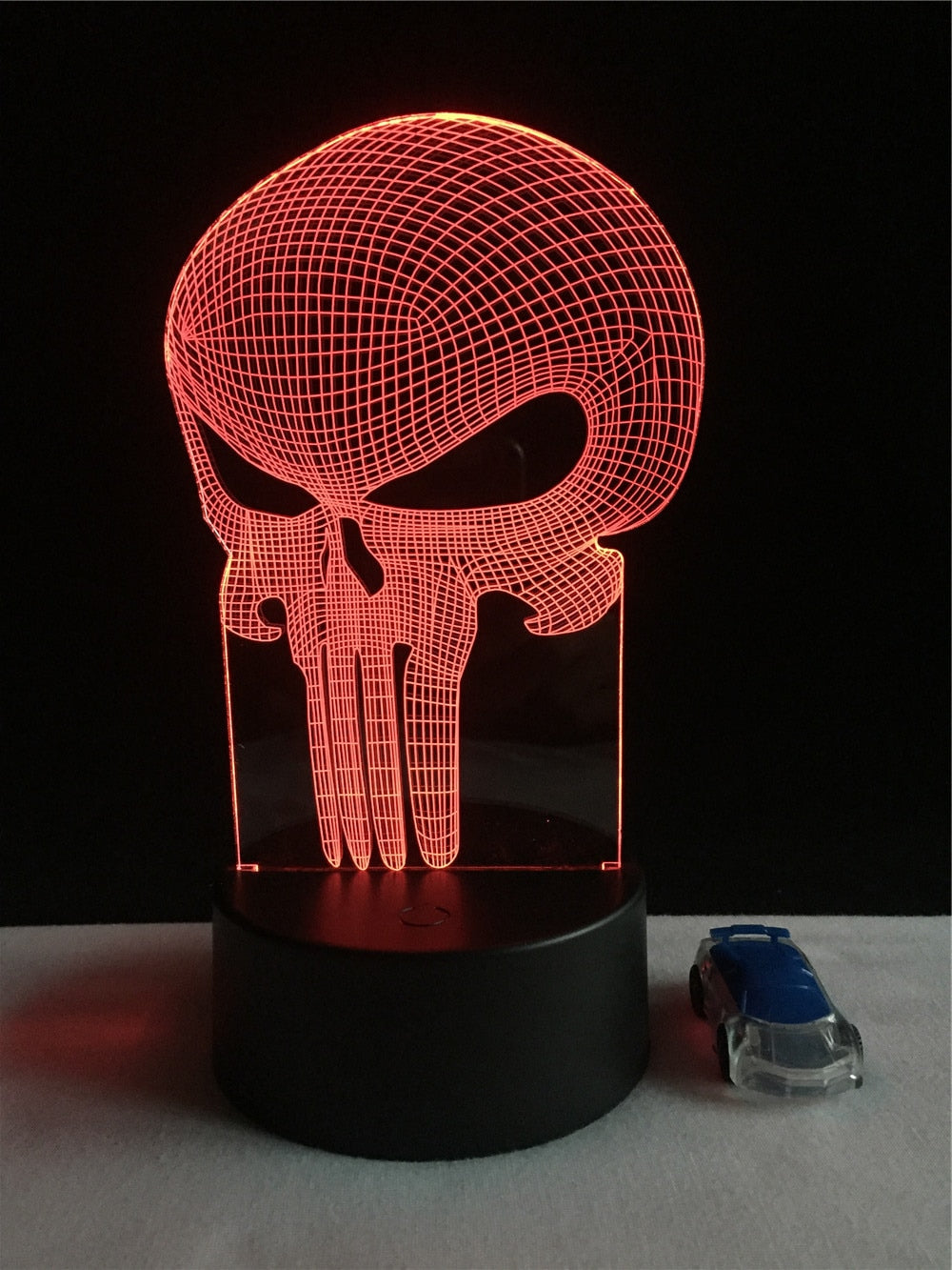Totenkopf 3D LED Lampe mit Farbwechsel - Nachtlicht - Tischlampe –  Lumilights