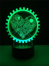 Lade das Bild in den Galerie-Viewer, 3D LED Lampe - Mechanical Love - Magischer Farbwechsel Effekt - Nachtlicht - Tischlampe kaufen
