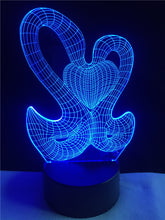 Lade das Bild in den Galerie-Viewer, Magische 3D LED Lampe - Schwan und Herz - Mit Fabrwechsel Effekt kaufen
