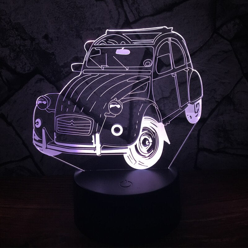3D Lampe mit Auto (Ente) Motiv - Bis zu 7 Farben im Farbwechsel - Multi Color kaufen