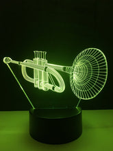 Lade das Bild in den Galerie-Viewer, 3D LED Trompeten Lampe mit Farbwechsel Effekt bis zu 7 Farben kaufen
