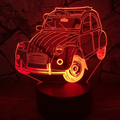 3D Lampe mit Auto (Ente) Motiv - Bis zu 7 Farben im Farbwechsel - Multi Color kaufen