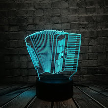 Lade das Bild in den Galerie-Viewer, Akkordeon 3D LED Lampe - Farbwechsel Effekt - Nachtlicht - Tischlampe kaufen
