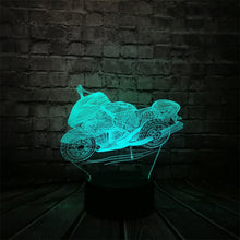 Lade das Bild in den Galerie-Viewer, Motorrad Lampe mit 3D Effekt und Multi Color Licht kaufen
