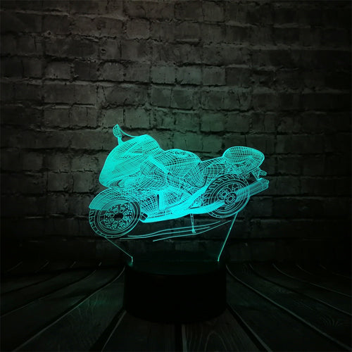 Motorrad Lampe mit 3D Effekt und Multi Color Licht kaufen