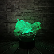 Lade das Bild in den Galerie-Viewer, Motorrad Lampe mit 3D Effekt und Multi Color Licht kaufen
