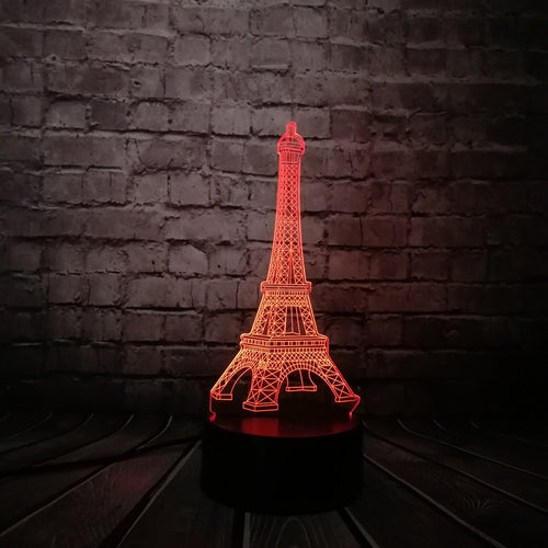 Eiffel Turm Lampe mit 3D Effekt und wundervollen Farbwechsel kaufen