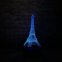 Lade das Bild in den Galerie-Viewer, Eiffel Turm Lampe mit 3D Effekt und wundervollen Farbwechsel kaufen
