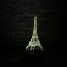 Lade das Bild in den Galerie-Viewer, Eiffel Turm Lampe mit 3D Effekt und wundervollen Farbwechsel kaufen
