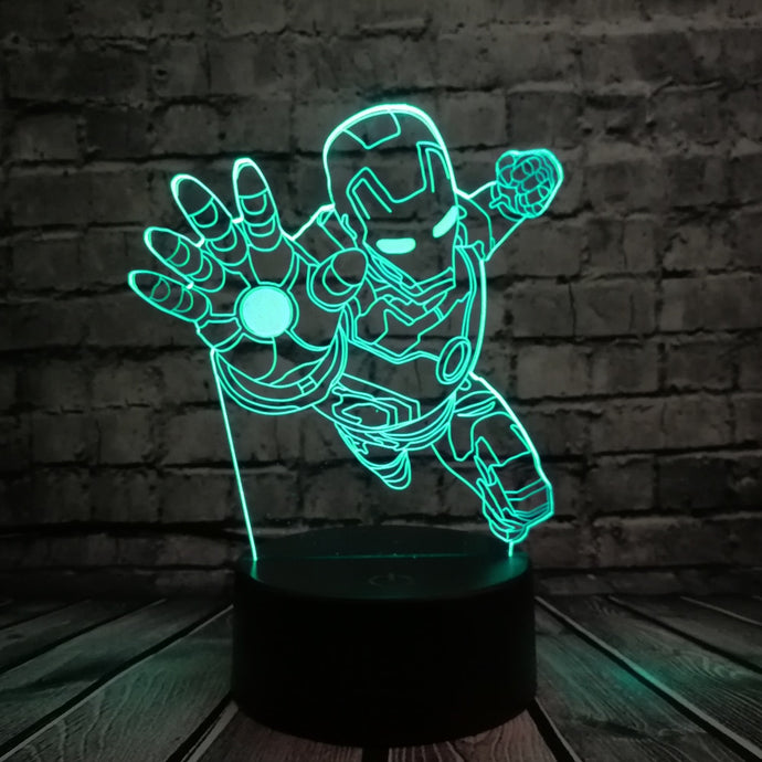 Iron Man Lampe - bis zu 7 Farben - mit magischen 3D LED Effekt kaufen