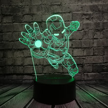 Lade das Bild in den Galerie-Viewer, Iron Man Lampe - bis zu 7 Farben - mit magischen 3D LED Effekt kaufen
