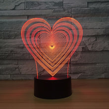 Lade das Bild in den Galerie-Viewer, Ich liebe Dich Lampe in Herzform - Geschenk - 3D Effekt - Farbwechsel kaufen
