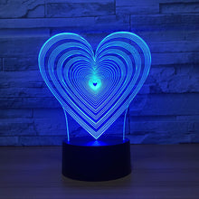 Lade das Bild in den Galerie-Viewer, Ich liebe Dich Lampe in Herzform - Geschenk - 3D Effekt - Farbwechsel kaufen
