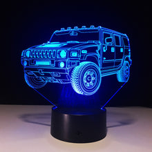 Lade das Bild in den Galerie-Viewer, SUV Hummer Lampe mit 3D Effekt und Farbwechsel kaufen
