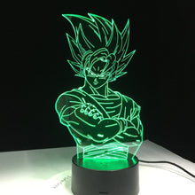 Lade das Bild in den Galerie-Viewer, Dragon Ball Z Vegeta Super Saiyan Lampe mit 3D LED Effekt kaufen
