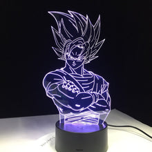 Lade das Bild in den Galerie-Viewer, Dragon Ball Z Vegeta Super Saiyan Lampe mit 3D LED Effekt kaufen
