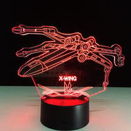 Star Wars 3D X-Wing Fighter Tischlampe - Nachtlampe - Lampe mit 3D Effekt kaufen