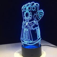 Lade das Bild in den Galerie-Viewer, Thanos Infinity Gauntlet Avengers 3D LED Lampe mit Farbwechsel kaufen
